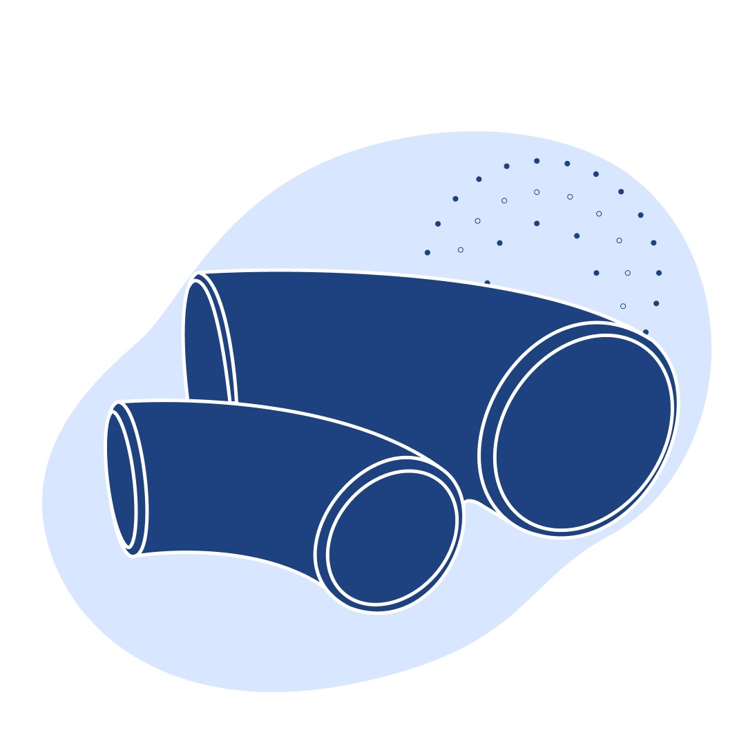 Чугунное колено с двойным раструбом 45° Ду 65 мм ГОСТ ISO 2531-2012