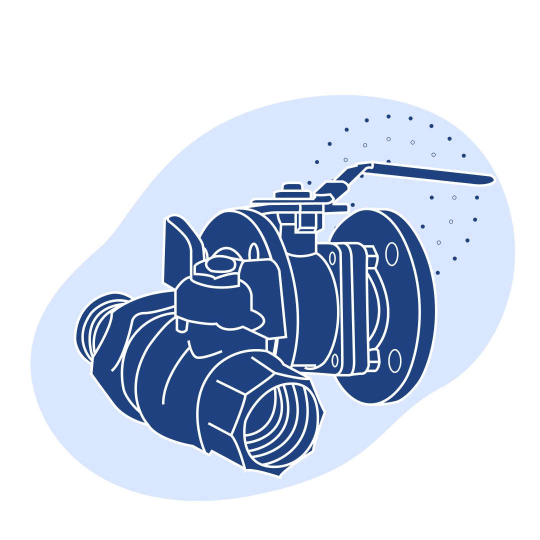 Титановый кран шаровой проходной фланцевый ДУ 100 мм РУ 25 кгс/см2 ГОСТ 9702-87